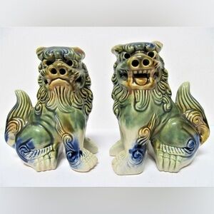 A Pair of Traditional 1950s Chinese Foo Dogs